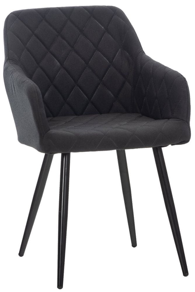BHM Germany Jedálenská stolička Shila, textil, čierna